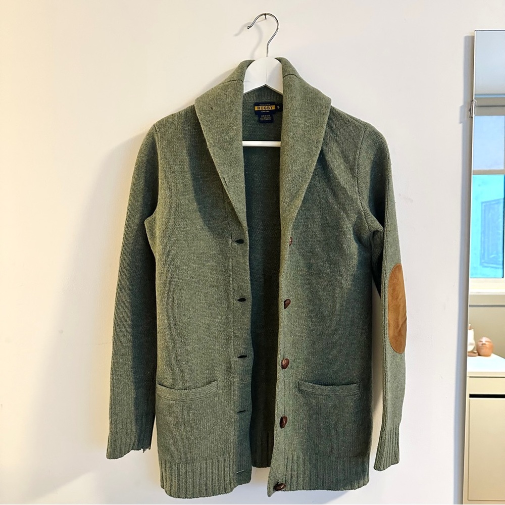 Rugby Ralph Lauren Cardigan w/Leather Details